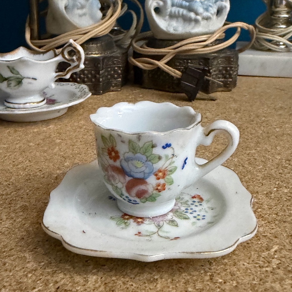 Floral Teacup and Saucer Set